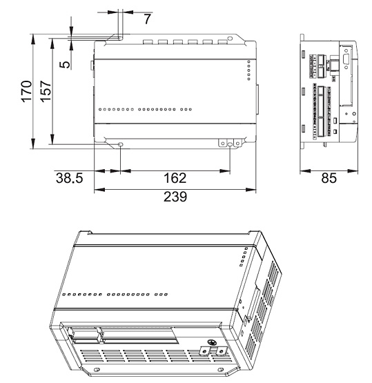 整流/逆變控制單元外形尺寸圖 整流/逆變控制單元外形尺寸圖